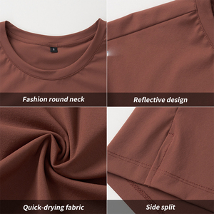 เสื้อยืดทรงสปอร์ตผ้าคอตตอน 220gsm สำหรับผู้ชาย แบบใหม่ สามารถปรับแต่งได้ พิมพ์ลายสกรีนตามสั่ง ดีไซน์หนาพิเศษ พิมพ์โลโก้ด้วยเทคนิค DTG - Product Image 2