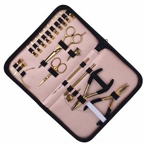 Kit d'outils pour salon de pose d'extensions capillaires, usage commercial, en acier inoxydable de qualité chirurgicale, pince à micro-perles pour le retrait et la coupe des fils - Product Image 6