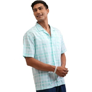 Chemise à manches courtes pour homme, style premium, dernier design, à carreaux, boutonnée, avec poche, décontractée, pour l'été, style USA. - Product Image 2