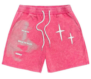 Pantalones Cortos para Hombre con Estampado Acid Wash 2026, Estilo Urbano con Tipografía Moderna, Pantalones Cortos Deportivos de Algodón Suave para Gimnasio - Product Image 6