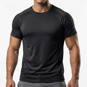 Camiseta Deportiva de Manga Corta para Hombre, de Color Sólido, Informal, Transpirable, de Tela Jersey, con Serigrafía, para Verano - Product Image 2