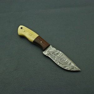 มีดทำมือดามัสกัส ขนาด 9.5 นิ้ว ด้ามไม้พะยูงผสมกระดูก - Product Image 3