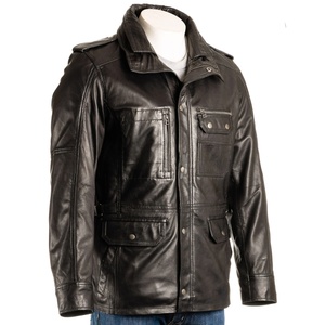 <b>Men's</b> Plus Size Casual Winter Genuine Sheep Leather Motorcycle <b>Jacket</b> Solid Color High Quality Street Fashion Breathable - Product Image 1