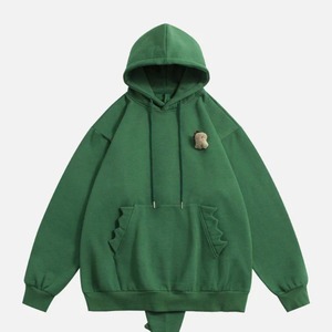 เสื้อแจ็คเก็ตผ้าฟลีซคอตตอน 330 กรัม แบบสปอร์ต ปรับแต่งได้ ใส่ได้ทั้งชายและหญิง สำหรับฤดูใบไม้ร่วง มีซิปและฮู้ดเรียบง่าย ผ้าถักแบบลำลอง - Product Image 1