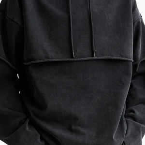 Sweat à capuche streetwear personnalisé de haute qualité, style pull, effet délavé à l'acide, pour l'hiver, style vintage, double couche - Product Image 5