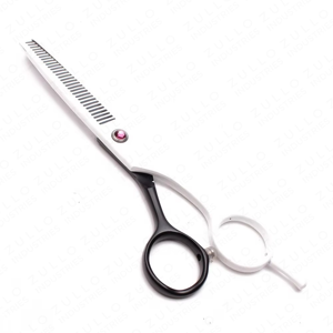 Salon Professional <b>Barber</b> Scissors <b>Set</b> Color Coated High Carbon Steel Hair Cutting Shears with Removable Finger Ring Design - Product Image 2