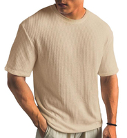 T-shirt tricoté pour homme de haute qualité, nouvelle mode, manches courtes, style jeune, design décontracté populaire, 100% polyester, coupe classique, personnalisable