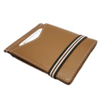Dompet Jepit Uang Kulit Pria Buatan Tangan, Pasokan Langsung Pabrik Grosir, Tempat Kartu Debit, Anti RFID, Pendek, Terjangkau, Vintage