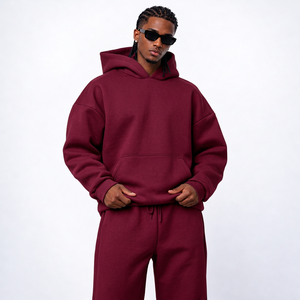 Sweat-shirts à capuche coupe ample 100 % coton 450 g/m² en molleton brossé avec poche kangourou unisexe pour marques de streetwear (Marque privée) - Product Image 1