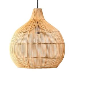 Contemporary Rattan Pendant Lamp Stylish Wicker Hanging <b>Ceiling</b> <b>Light</b> For <b>Office</b> Lobby Home Interior Design - Product Image 6