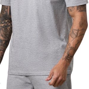 Camiseta gráfica de algodón gris claro para hombre, corte regular, cuello redondo, manga corta, informal, estampada, transpirable, moda de verano - Product Image 3