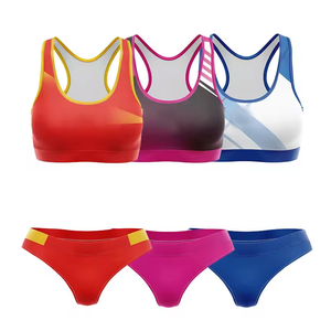 Custom Your Design Strapless Quick Dry Volleyball Wear Women <b>Sports</b> Beach <b>Bras</b> Jersey Heat-Transfer Printing Bikini Solid Waist - Product Image 1