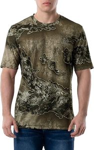 Camisa de Caza de Manga Corta Unisex, Camuflaje, Transpirable, Antibacteriana, de Secado Rápido, Mezcla de Algodón, con Logotipo Frontal, para Verano - Product Image 2