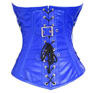 Women's Goth <b>Punk</b> Plus-Size Zipper Leather Lace Corset Shapewear Hip Enhancer Satin Fabric Quick Dry Firm Control Seamless - Product Image 2