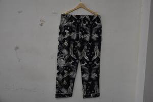 Pantalones de Pijama de Algodón con Estampado de Flores Elegantes, Motivo Floral Encantador de la Selva, Corte Regular, Cintura Elástica, Casuales de Verano - Product Image 2