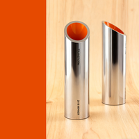 Trophée personnalisé en métal finition miroir, design cylindrique avec logo personnalisé pour la reconnaissance d'entreprise, l'innovation et les récompenses d'équipe