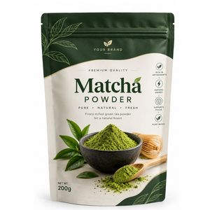 Poudre de Matcha 100% Pure 200g Pour la Préparation Quotidienne de Boissons Poudre de Matcha Naturelle avec Soutien Antioxydant Fraîcheur Naturelle - Product Image 1
