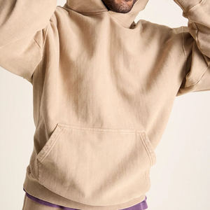 Hoodie oversize en molleton épais pour homme, style hiver, avec logo frontal, impression personnalisée, service OEM - Product Image 1