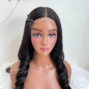 Moins cher Vente De Noël Brut Soyeux Non Transformé Miroir Os Extensions De Cheveux Raides 360 Dentelle Frontale Perruques Full Frontal Weaves - Product Image 1
