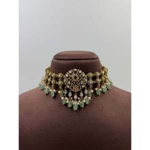 Indian Ethnic Alicia Victorian Traditional Choker Necklace-Imitation Fine Jewelry Set - Product Image 2