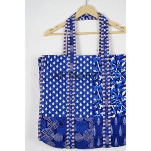 Bolso Tote Acolchado de Algodón con Estampado Floral, Hecho a Mano, Estilo Vintage, para Mujer, con Parte Superior Abierta, para Llevar al Hombro, Reutilizable, Ligero, para Primavera y Otoño - Product Image 3