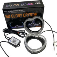 Accessoires de phares LED en gros, 3,0 pouces, 5D RGB, Cœur d'amour, Angel Eyes, Magic Cover