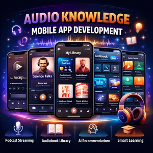 High-Performance Audio Knowledge Mobile App <b>Development</b> with Podcast Streaming & Advanced Admin Dashboard - Product Image 1