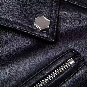 Men's <b>Slim</b> <b>Fit</b> PU Leather Moto Bomber <b>Jacket</b> Stand Collar Zipper Closure Solid Color Windproof Quick Dry Winter Wear Polyester - Product Image 6