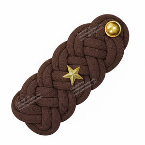 Meilleures épaulettes personnalisées marron enduites avec cordon de serrage et matériau torsadé durable à 3 brins pour uniformes de cérémonie - Product Image 5