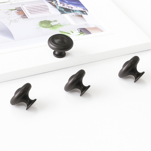 Premium Quality Zinc Alloy Furniture <b>Knob</b> Hardware Products Minimalist <b>Black</b> Handle for Kitchen Cabinet Bathroom Vanity Wardrobe - Product Image 4