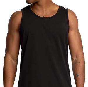 เสื้อกล้ามออกกำลังกายผู้ชาย ดีไซน์หลากหลาย ระบายอากาศได้ดี สีดำล้วน ชุดกีฬา ผลิตโดยผู้ผลิต OEM สำหรับฟิตเนส - Product Image 6