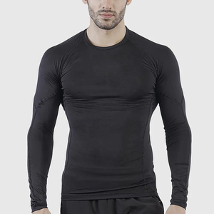 Rashguard à manches longues de qualité supérieure, design élégant, antibactérien, durable, respirant, séchage rapide, compression, en vente. - Product Image 6