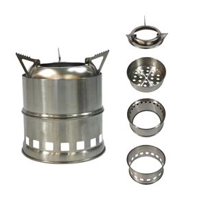 Estufa de Leña Versátil Wild-Flame: Calentador y Parrilla 3 en 1 para Camping - Product Image 2