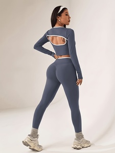 Womens Matching Three Piece Yoga Activewear Set Sports Bra Crop <b>Top</b> <b>And</b> <b>Leggings</b> For Workout Gym <b>And</b> Daily Fitness - Product Image 2