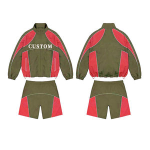 Ensemble survêtement homme grande taille 2026 avec coupe-vent à capuche et short imprimé en nylon léger, style streetwear, pour hiver, printemps, été - Product Image 6