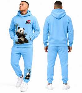 Survêtement décontracté à capuche pour homme en coton 100% de haute qualité, respirant, léger, pour l'hiver - Product Image 1