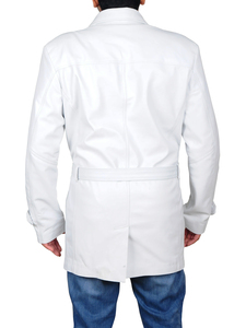 Veste streetwear matelassée en cuir PU enduit pour homme avec col montant, logo frontal, écologique et respirante, pour l'hiver - Product Image 5
