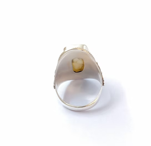 Bague en nacre blanche, argent 925, style ethnique rétro, bijoux pour anniversaire, fête, cadeau pour femme, vente en gros - Product Image 4