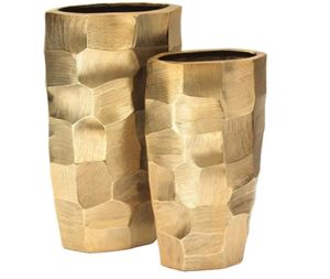 Contemporary Metal Flower Vase Handmade Decorative Premium Floral Holder Stylish Home Living Space Accent Collection Design - Product Image 1