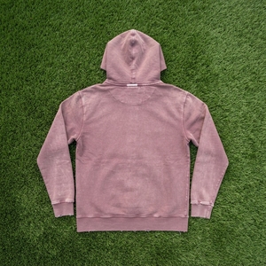 Women's Dusty Pink <b>Washed</b> Distressed Hoodie Fleece Pullover Sweatshirt Kangaroo Pocket Streetwear - Product Image 6