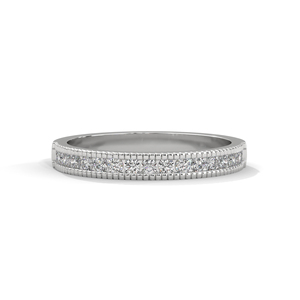 925 Silver Zircon Engagement <b>Ring</b> White Wedding Band Pave Set Vintage Style for Women - Product Image 1