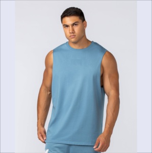 Nuevo Diseño, Chaleco de Algodón Liso, Corte y Confección Estilo Streetwear, Camisetas sin Mangas, Camisetas sin Mangas 100% Algodón, Chalecos de Gimnasio para Hombre, Personalizados - Product Image 3