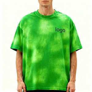 เสื้อยืดวินเทจไซส์ใหญ่สำหรับผู้ชาย คุณภาพสูง ล้างสีแบบแอซิด แต่งโลโก้ด้วยคริสตัล สไตล์สตรีทแวร์ - Product Image 3