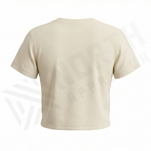 เสื้อครอปท็อปผ้าฝ้ายสีตามสั่งสำหรับผู้หญิง เสื้อยืดเปล่าระบายอากาศได้ดี เนื้อผ้านุ่ม สไตล์สตรีทแวร์ เหมาะสำหรับออกกำลังกาย ฟิตเนส และกิจกรรมต่างๆ - Product Image 2