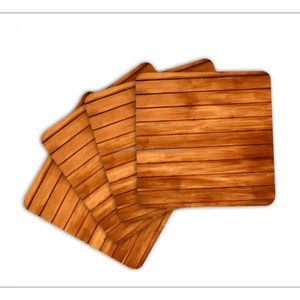 Posavasos Cuadrados de Madera de Alta Calidad con Diseño de Bosques Encantados |   Posavasos de Primera Calidad para Bebidas - Product Image 2