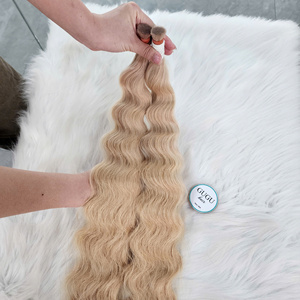 Extensiones de Cabello Vietnamita 100% Virgen al por Mayor, Cabello a Granel Estilo Ondulado Profundo de 24 Pulgadas, Cabello Crudo con Cutícula Completa - Product Image 2