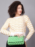 Sac fourre-tout tendance Brazeal Studio en coton fait main, crocheté, écologique, pour toutes les saisons (printemps, automne, hiver, été)