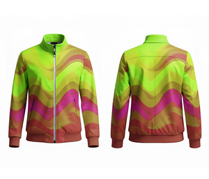 Veste à fermeture éclair intégrale personnalisée par sublimation pour le sport et les loisirs, chaude, respirante et à séchage rapide |   Tailles Hommes Femmes Jeunes - Product Image 2