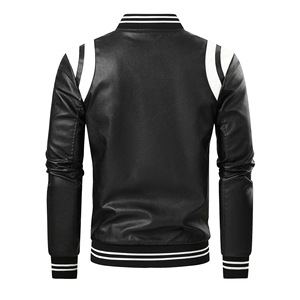 Men's Black PU Leather <b>Jacket</b> With Yellow Color Blocked Design Full Sleeve All Seasons Style Leather <b>Jacket</b> Seasons Style <b>Biker</b> - Product Image 6