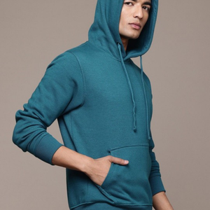 Ensemble sweat à capuche court zippé et pantalon de survêtement vintage pour homme, tenue streetwear oversize délavée à l'acide - Product Image 5